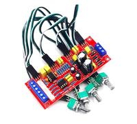 Hattba NE5532 Module de préamplificateur double puce HiFi pour améliorer l'auditif avec contrôle de tonalité entrées double tension