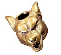 Hattba Pendentif en forme de tête de loup en laiton pour les amateurs de plein air, accessoires de bijoux, porte-clés, breloque sac à dos, décoration à suspendre