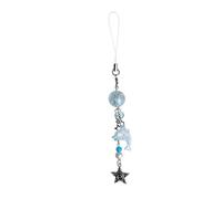 Hattba Pendentif en perles en forme de dauphin pour téléphone portable, chaîne de téléphone, porte-clés décoratif pour sac, sac à main et sac à dos