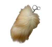 Hattba Porte-clés en forme de queue de renard accrocheur avec breloque élégante en forme de queue de renard