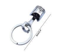 Hattba Porte-clés en métal avec piston pour les amateurs de voiture, un, taille unique