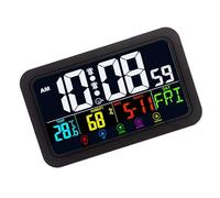 Hattba Réveil numérique LED moderne avec activation tactile - Décoration de chambre à coucher - Horloges pour la maison et le bureau - Multicolore - Veilleuse de chevet