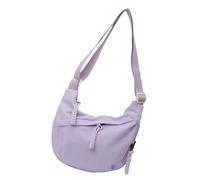 Hattba Sac à bandoulière en toile pour femmes et hommes - Grande capacité - Plusieurs poches - Fermeture éclair - Streetwear en toile, violet, One Size