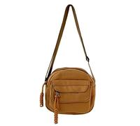 Hattba Sac à bandoulière tendance en toile de couleur unie pour femme et fille, marron, One Size