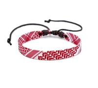 Hattba Style Moyen-Orient Bracelet tissé confortable en fil de coton ethnique Accessoire de bijoux pour homme et femme, 18-32cm/7.09-12.60inch, Coton