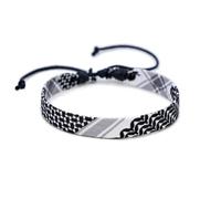 Hattba Style Moyen-Orient Bracelet tissé confortable en fil de coton ethnique Accessoire de bijoux pour homme et femme, 18-32cm/7.09-12.60inch, Coton