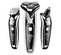 HATTEKER 3in1 humide sec puissant rasoir électrique hommes corps barbe tondeuse à cheveux Rechargeable rasoir électrique visage Machine de rasage Kit