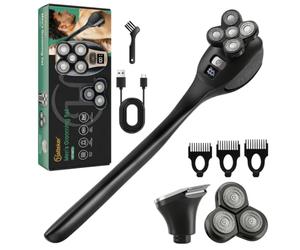Hatteker Kit de rasoir électrique 2 en 1 pour dos et chauve