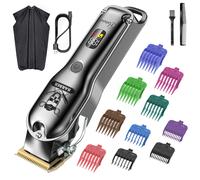 HATTEKER Machine de coupe de cheveux tondeuse à cheveux professionnelle tondeuse à barbe barbier USB Rechargeable électrique tondeuse sans fil pour hommes