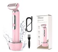 Hatteker Rasoir électrique femmes Rasoir humide et sec Tondeuse bikini étanche