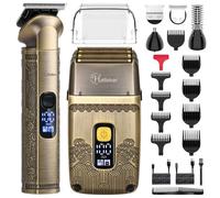 HATTEKER Rasoir Électrique Homme 4 en 1, TONDEUSE CHEVEUX, Rasoir à Grille, Tondeuse Barbe, Kit de Soin Homme Cadeau