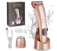 Hatteker Rasoir Electrique pour Femmes Lady Epilateur Etanche avec Tête Amovible 2 en 1