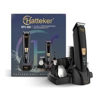 Hatteker Rasoir intime pour homme - Tondeuse à barbe - Tondeuse électrique pour le corps - 6 en 1 - IPX7 - Étanche - Pour la poitrine, les jambes, les aisselles, l'aine du nez