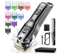 Hatteker-Tondeuse à cheveux et à barbe sans fil pour homme, kit de toilettage professionnel pour barbiers