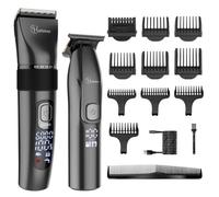 Hatteker Tondeuse à Cheveux Professionnelle Kit d'entretien Tondeuse à barbe hommes Tondeuse de précision IPX7