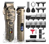Hatteker Tondeuse à cheveux - Tondeuse à barbe 4 en 1 T-Blade Kit de Tondeuse pour Hommes Etanche Sans Fil