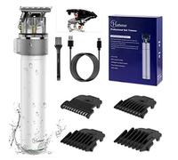 Hatteker Tondeuse à cheveux tondeuse à barbe électrique Pro Li Tondeuse à cheveux Pour homme Batterie rechargeable USB Étanche Argenté