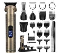 Hatteker Tondeuse à Cheveux Tondeuse à Barbe Kit de Tondeuse Rasoir étanche Pour Hommes USB Rechargeable 8 en 1