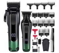 Hatteker Tondeuse Cheveux Homme - Tondeuse Barbe Professionnelle Sans Fil, Kit Rechargeable Multifonction