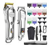 Hatteker Tondeuse Cheveux Professionnelle pour Homme IPX7 Étanche Sans fil Tondeuse barbe Avec lame en T Kit de coupe de Cheveux