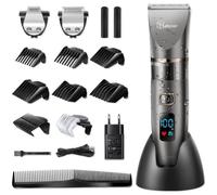 Hatteker Tondeuse Cheveux Tondeuse Barbe Rasoir 3 IN 1 Professionnelle Electrique avec Ecran LCD Sans Fils USB Imperméable