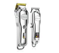 Hatterker HK-969H - Tondeuses à cheveux rechargeables avec une autonomie prolongée, plusieurs peignes guides, indicateur de niveau d'huile et de charge.