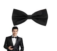 HattusaShield Noeud Papillon Noir Ajustable, Réglable en Continu, Accessoire Chemise et Costume, pour Enfants et Hommes pour Mariage Fête Cérémonie(12 x 6 cm)