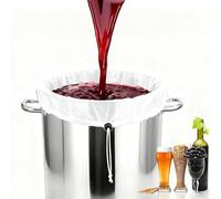 HattusaShield Sacs Filtrants Blancs en Maille, Sac de Filtration Alimentaire Serrage, Brassage en Nylon, Réutilisable Sacs D'infusion, pour Brassage de Tous Les Grains, Bière Vin Thé Café Jus