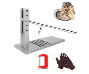 HaTur Oyster shucker Outil à Huîtres en Acier Inoxydable Machine à Ouvrir les Huîtres Robuste D'ouverture Huîtres Outil à Fruits de Mer pour Les Ménages Restaurant Et Les Barbecues