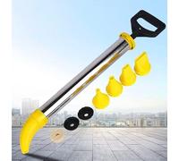 HaTur Pistolet à calfeutrer Acier inoxydable Pistolet de jointoiement à pointage de mortier Applicateur de pulvérisateur de mortier Ciment Pistolet À Calfeutrer avec 5 buses