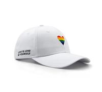 Hatwell Casquette Baseball Fierté LGBT, Cœur Arc-en-Ciel Brodé Unisexe (Homme et Femme) Chapeau Gay Pride