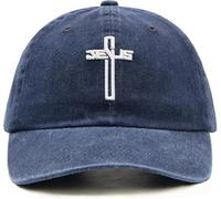 Hatwell Casquette de Jésus chrétien,Casquette de Baseball Vintage Brodée Réglable pour Hommes et Femmes,Cadeau Religieux pour Papa Maman,Taille Unique