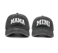 Hatwell Casquettes de Baseball Mama et Mini,Casquette Maman et Moi, Chapeau Mère-Fille,Chapeaux Assortis pour Parent et Enfant,Cadeau Matching Maman Bébé Noir