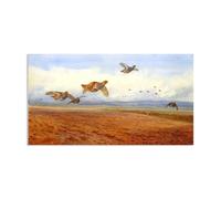 Hau3sh3a Archibald Thorburn Célèbre Tableaux sur Toile d'oiseaux Partridge gris en vol Reproduction Peinture à l'huile pour décoration Murale à la Maison et au Bureau120x70cm(47x28in) Sans cadre