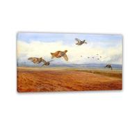 Hau3sh3a Archibald Thorburn Célèbre Tableaux sur Toile d'oiseaux Partridge gris en vol Reproduction Peinture à l'huile pour décoration Murale à la Maison et au Bureau120x70cm(47x28in) Avec cadre