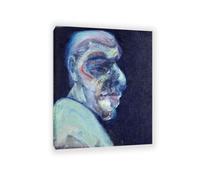 Hau3sh3a Francis Bacon Impression sur toile Chef d'un homme n ° 1 CéLèBre Peinture sur toile Reproductions de Tableaux Poster Decoratifs Muraux Salon50x40cm(20x16in) Avec cadre