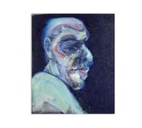 Hau3sh3a Francis Bacon Impression sur toile Chef d'un homme n ° 1 CéLèBre Peinture sur toile Reproductions de Tableaux Poster Decoratifs Muraux Salon65x50cm(26x19in) Sans cadre