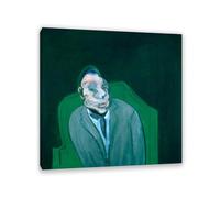 Hau3sh3a Francis Bacon Impression sur toile Tête d'un homme CéLèBre Peinture sur toile Reproductions de Tableaux Poster Decoratifs Muraux Salon50x50cm(20x20in) Avec cadre