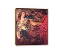 Hau3sh3a Impression sur Toile Anthony Van Dyck Poster Reproductions de Tableaux CéLèBres Drunk Silenus Peinture à l'huile Abstraite Décoration pour Salon Chambre 48x40cm(19x16in) Cadre en teck