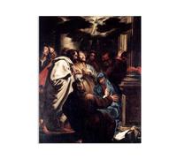 Hau3sh3a Impression sur Toile Anthony Van Dyck Poster Reproductions de Tableaux CéLèBres Pentecost Classique Art Mural Élégant Décoration pour Salon Chambre 50x40cm(20x16in) sans cadre