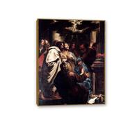 Hau3sh3a Impression sur Toile Anthony Van Dyck Poster Reproductions de Tableaux CéLèBres Pentecost Peinture à l'huile Abstraite Décoration pour Salon Chambre 50x40cm(20x16in) Cadre en teck