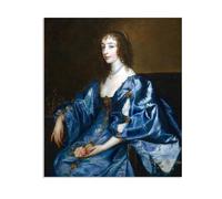 Hau3sh3a Impression sur Toile Anthony Van Dyck Poster Reproductions de Tableaux CéLèBres Queen consort of England Classique Art Mural Élégant Décoration pour Salon Chambre 48x40cm(19x16in) sans cadre