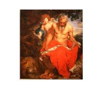 Hau3sh3a Impression sur Toile Anthony Van Dyck Poster Reproductions de Tableaux CéLèBres Saint Jerome Classique Art Mural Élégant Décoration pour Salon Chambre 70x60cm(28x24in) sans cadre