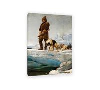 Hau3sh3a Le dernier de l'équipage Briton Riviere Impression sur Toile Reproduction d'Art Célèbre Tableau Encadré Grand Format pour Salon Chambre Salle à Manger Déco 110x80cm(43x31in) Cadre