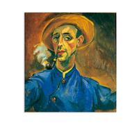 Hau3sh3a Max Pechstein reproduction sur toile Autoportrait tableau peintres célèbres art mural expressioniste décoration murale pour salon et bureau85x70cm(33x27in) sans cadre
