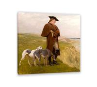 Hau3sh3a Reproduction Tableau CéLèBre de Briton RivièRe Poster Un exil des années 45 Impression sur Toile de Briton Riviere Animalier Decoration Murale pour Salon Chambre 50x50cm(20x20in) Cadre