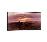 Hau3sh3a Solitude by John Martin Tableau Poster Reproduction de peintures célèbres tableau decoration vintage paysage décoration murale salon 90x50cm(35x20in) Cadre noir