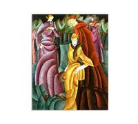 Hau3sh3a Tableaux CéLèBres Lyonel Feininger Jésuites III Poster Reproduction sur Toile Art Mural Tableaux Decoratifs Muraux Salon90x70cm(35x28in) Toile uniquement