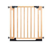 hauck Barriere de Securite Enfant en Bois Clear Step Easyclose Eco et Barrière Chien | 75-80 cm, 76 cm Haut, pour Escaliers et Portes, Fixation Murale Stable
