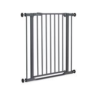 hauck Barrière Sécurité Enfant Clear Step 2 (Largeur 75 à 80 cm) - Seuil Ultra Plat, Sans Percage, Ouverture Bilatèrale à 1 Main , Verrouillage Manuel - Métal Gris Foncé